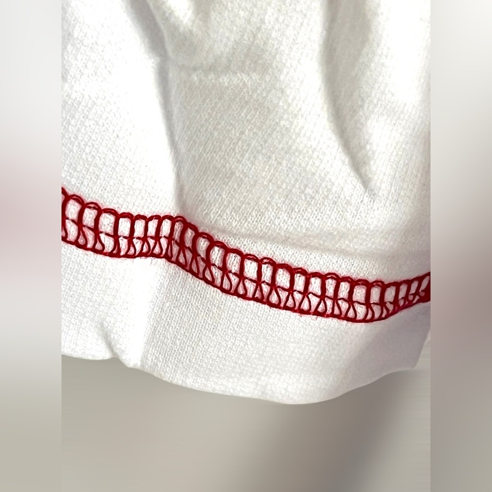 FANTASTIC FAWN sequin liberty patriotic oversized white tee S M L - Picture 8 of 9